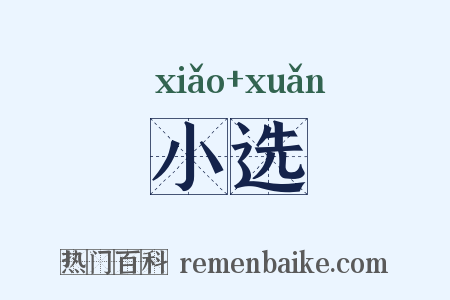 小选是什么意思的图片